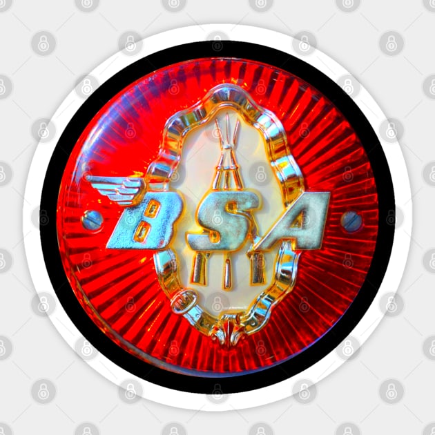 Vintage BSA Motorcycle Tank Badge Sticker by MotorManiac